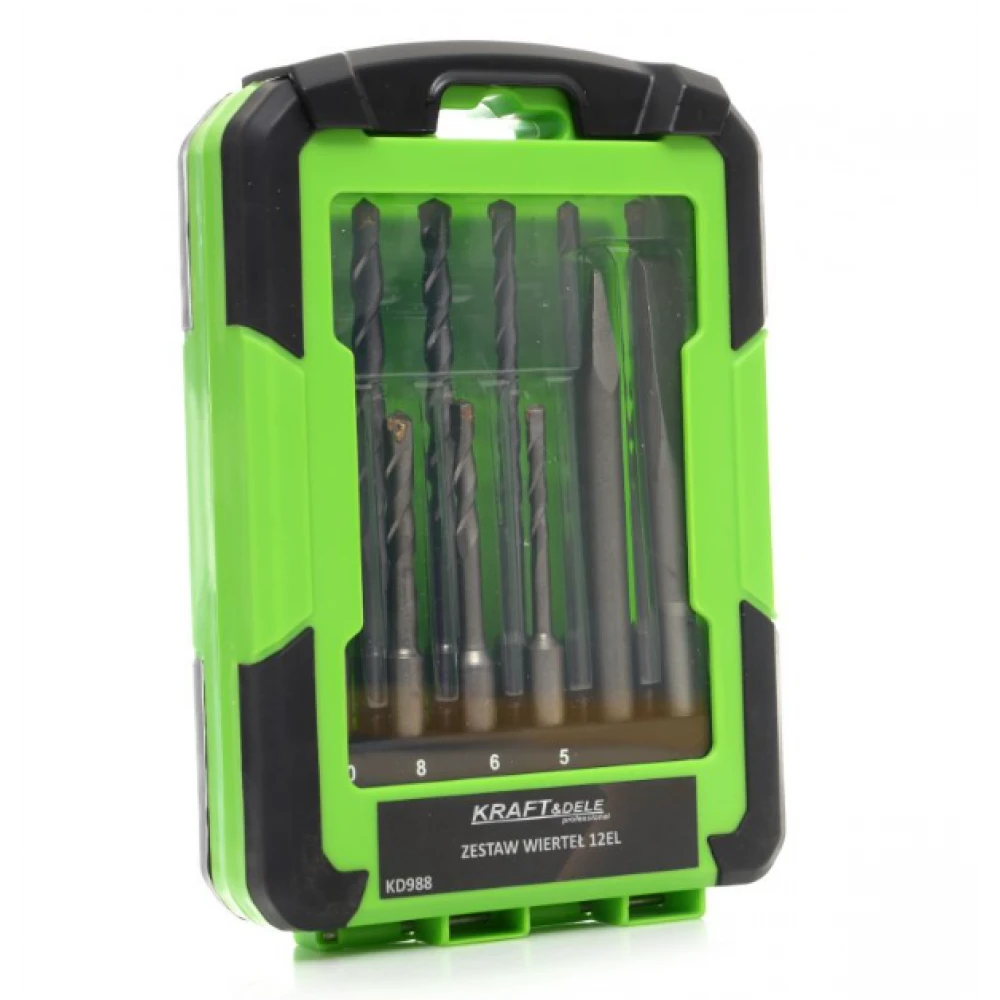 Комплект свредла и длета, SDS - 12 броя - KD988