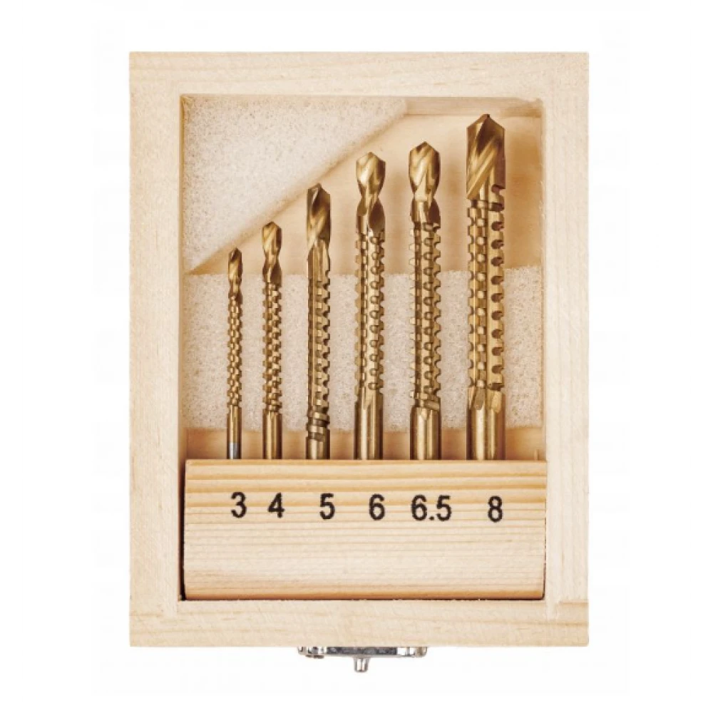 Комплект свредла за фреза, 6 бр. фрези, 3-8 мм - KD997