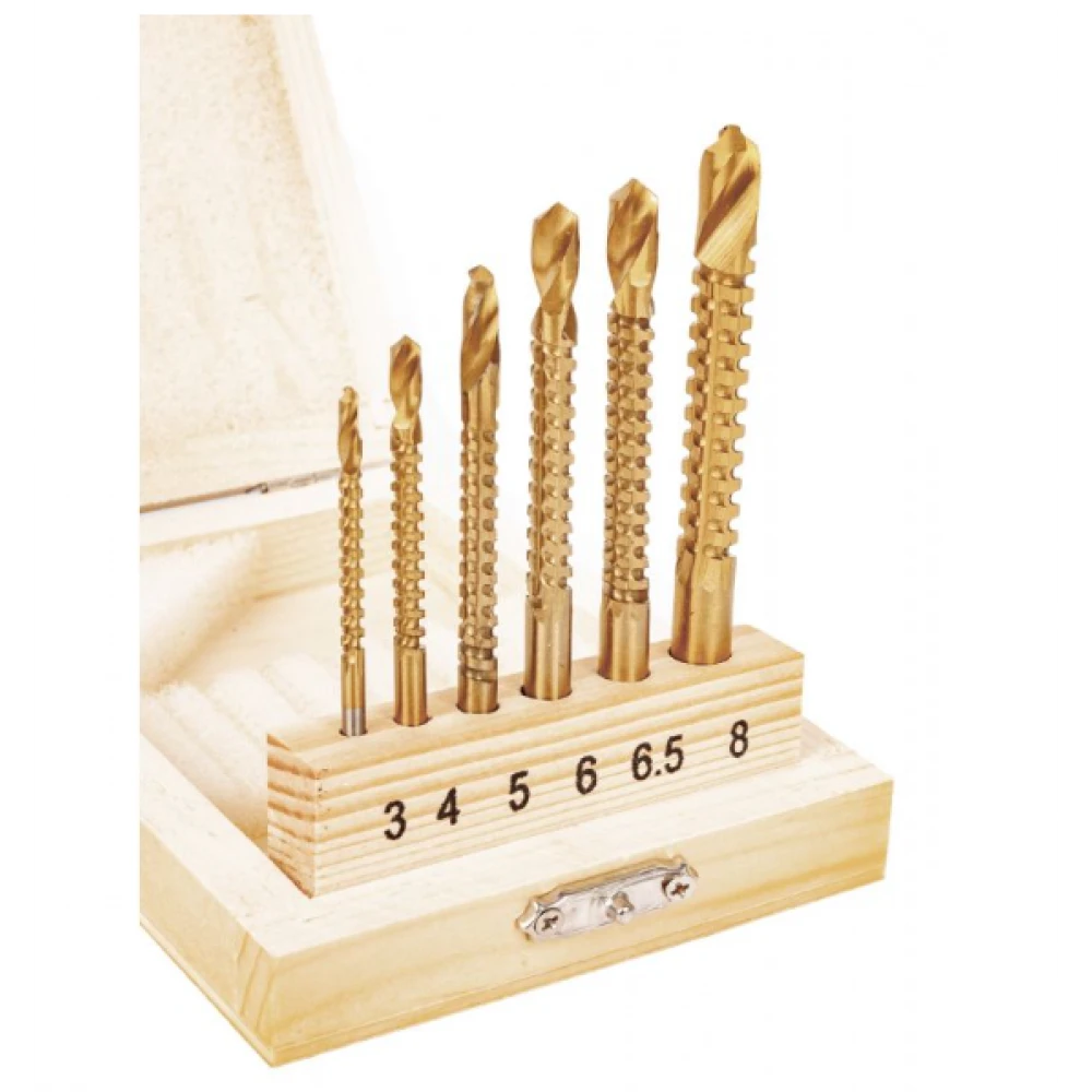 Комплект свредла за фреза, 6 бр. фрези, 3-8 мм - KD997