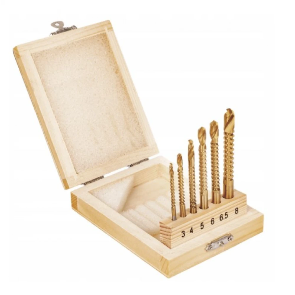 Комплект свредла за фреза, 6 бр. фрези, 3-8 мм - KD997