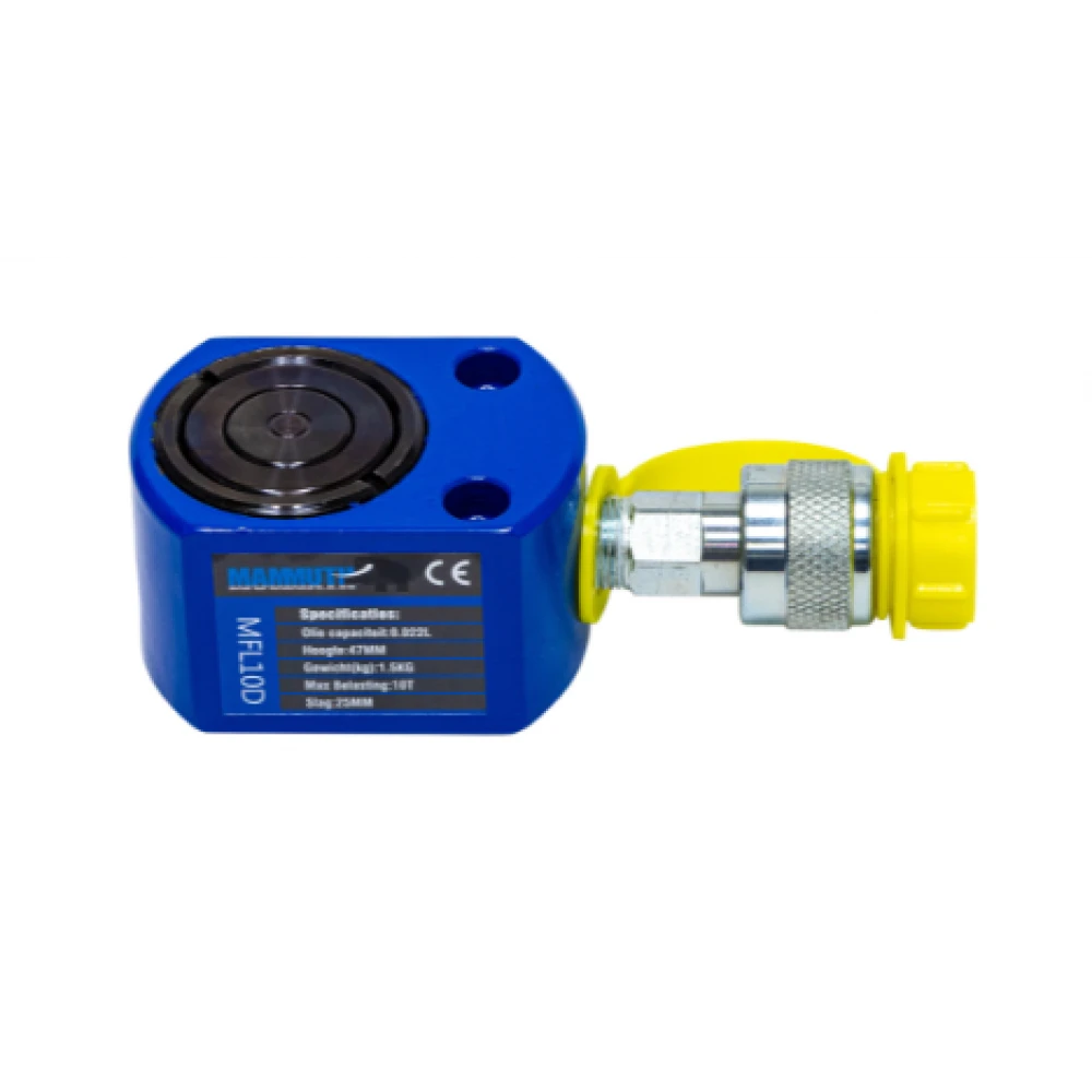 Двоен плосък хидравличен цилиндър 10 тона ход 25 мм MFL10D