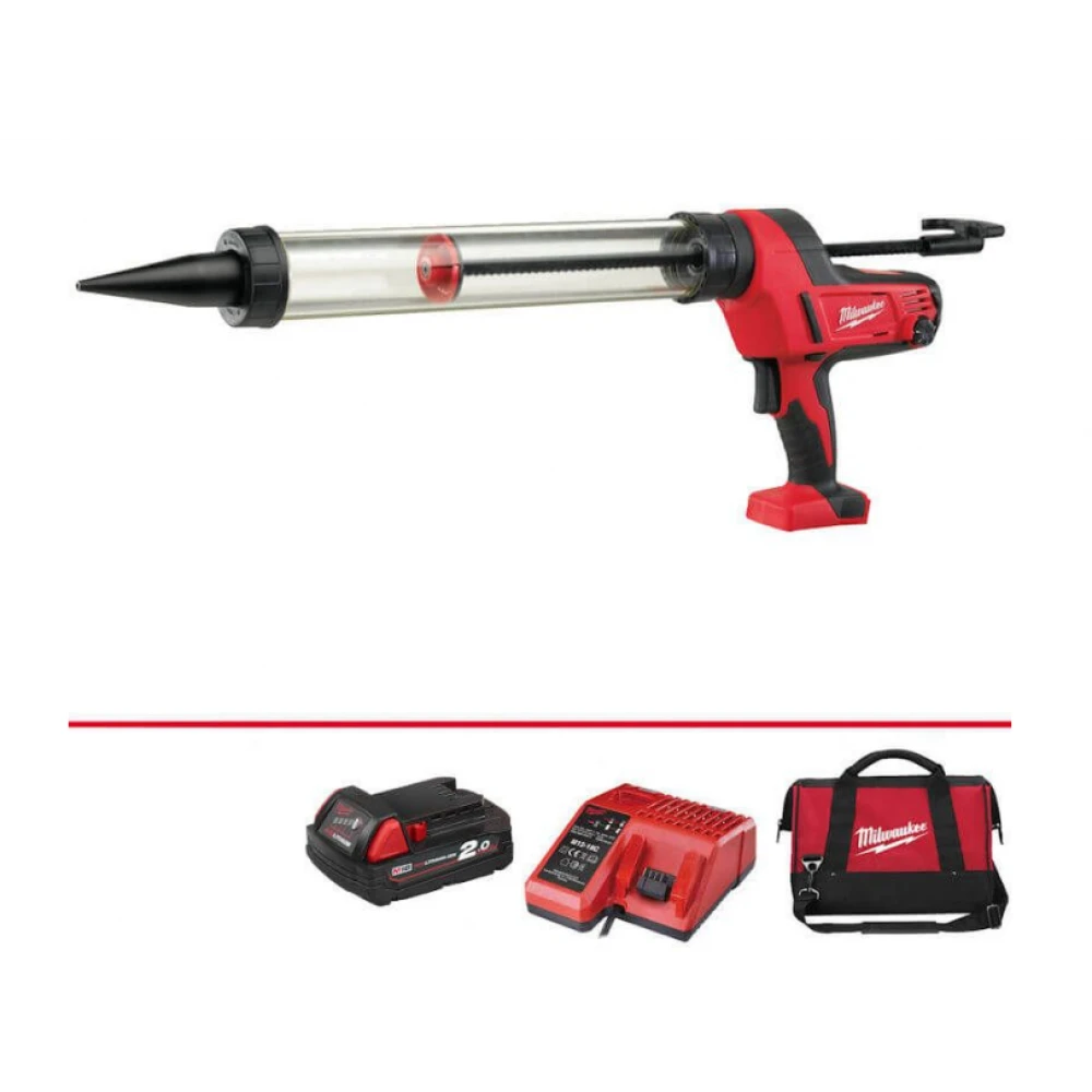 Акумулаторен пистолет за силикон 4500Nm, 600 мл, 2Ah - C18PCG600T-201B