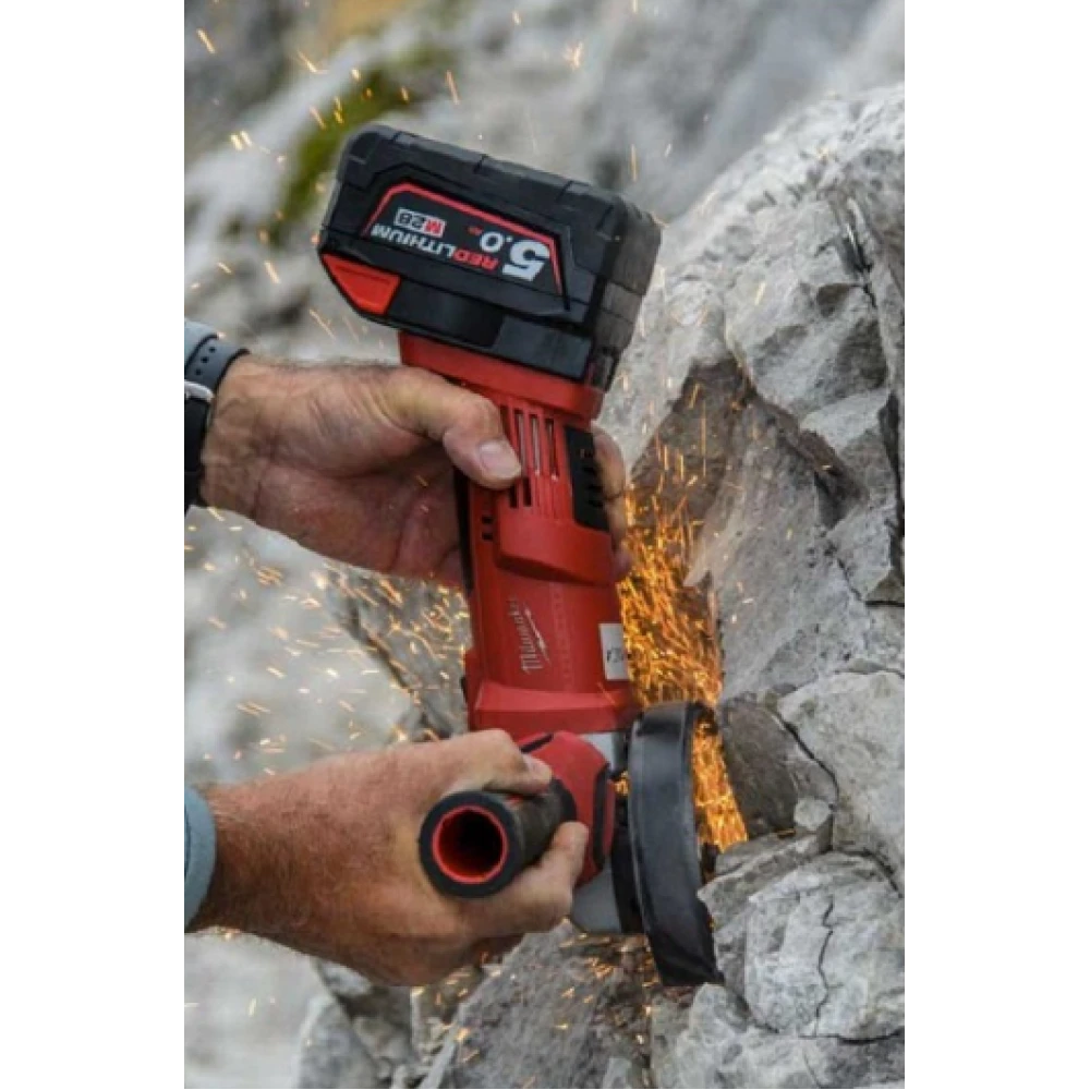 Акумулаторен ъглошлайф 28 V, 125 мм, 9000 об/мин. - HD28AG125-502X