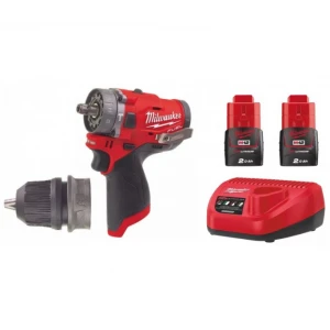 Акумулаторен ударен безчетков винтоверт с батерии, 2 Ah - M12FPDX-202X