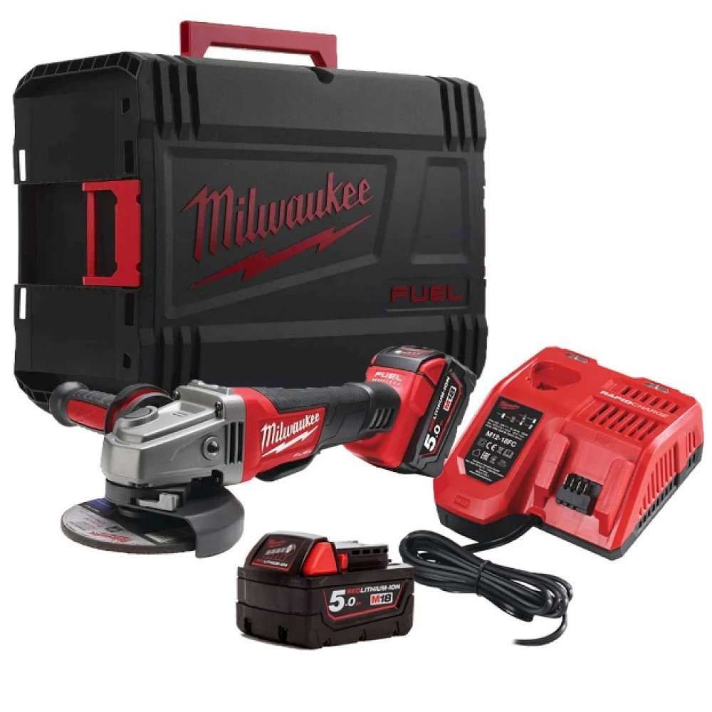 Акумулаторен ъглошлайф 18V, 115 мм, 8500 об/мин. - M18 CAG115XPDB-502X