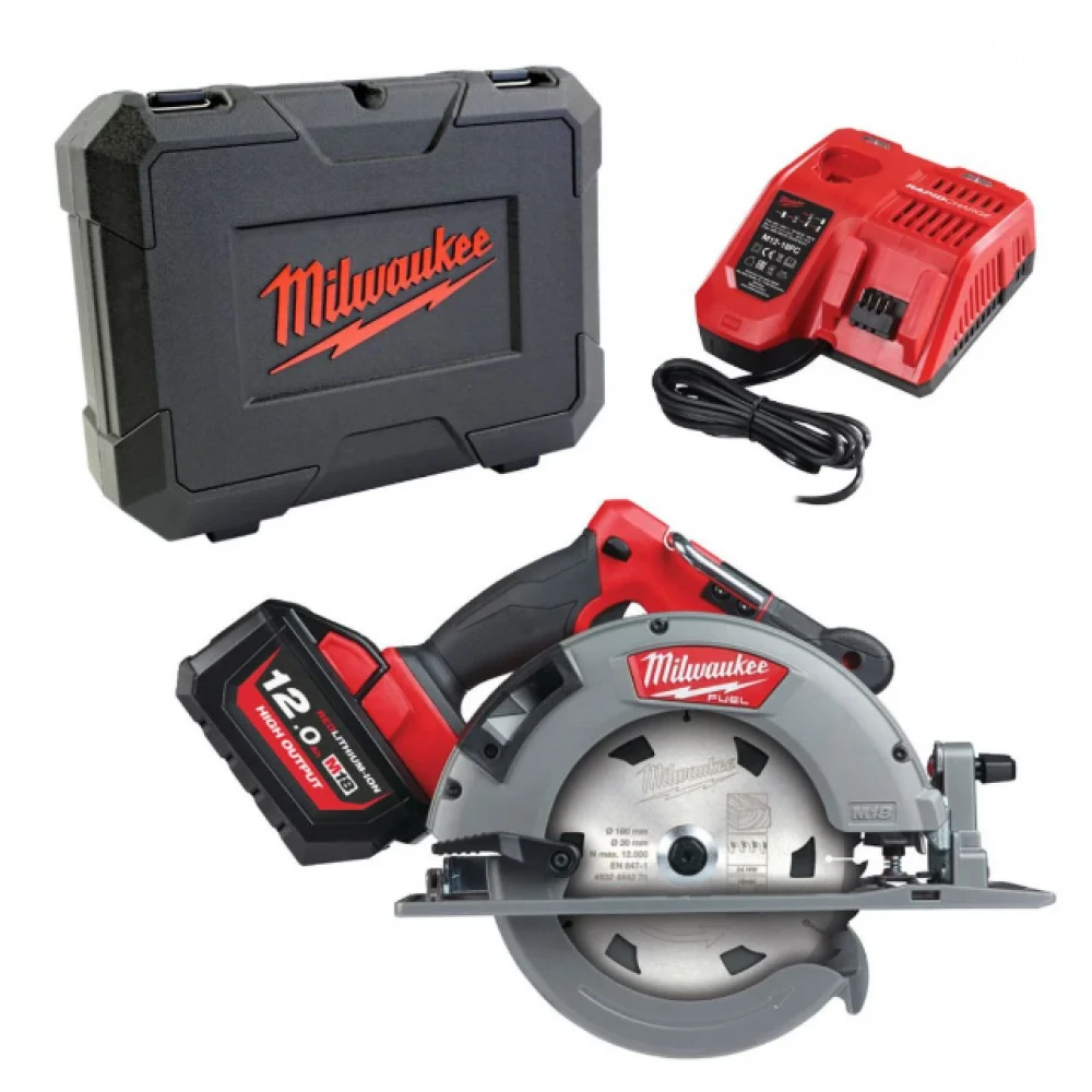 Акумулаторен ръчен циркуляр за дърво 190 мм, 12 Ah - M18FCSG66-121C