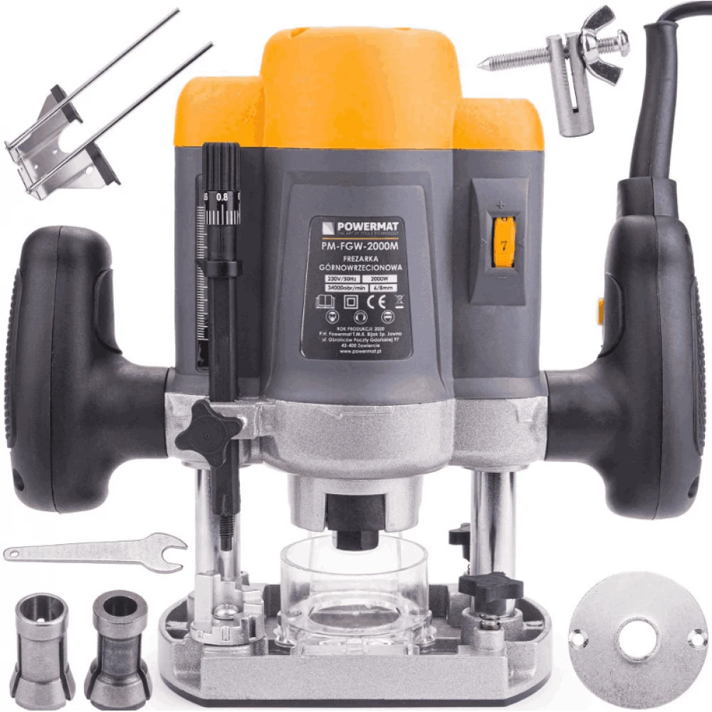Електрическа оберфреза с паралелен водач 30 см, 2000 W - PM-FGW-2000M