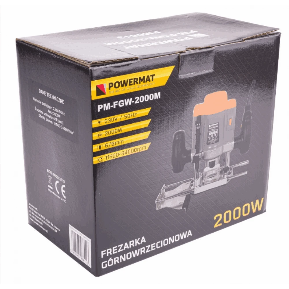 Електрическа оберфреза с паралелен водач 30 см, 2000 W - PM-FGW-2000M