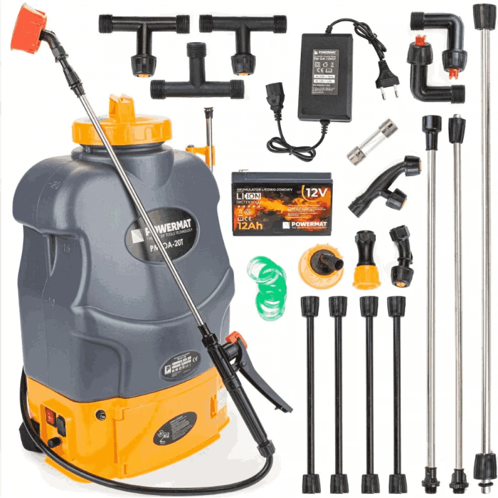 Акумулаторна пръскачка 12 Ah, 1 - 4,5 бара, 20 литра - PM-OA-20T