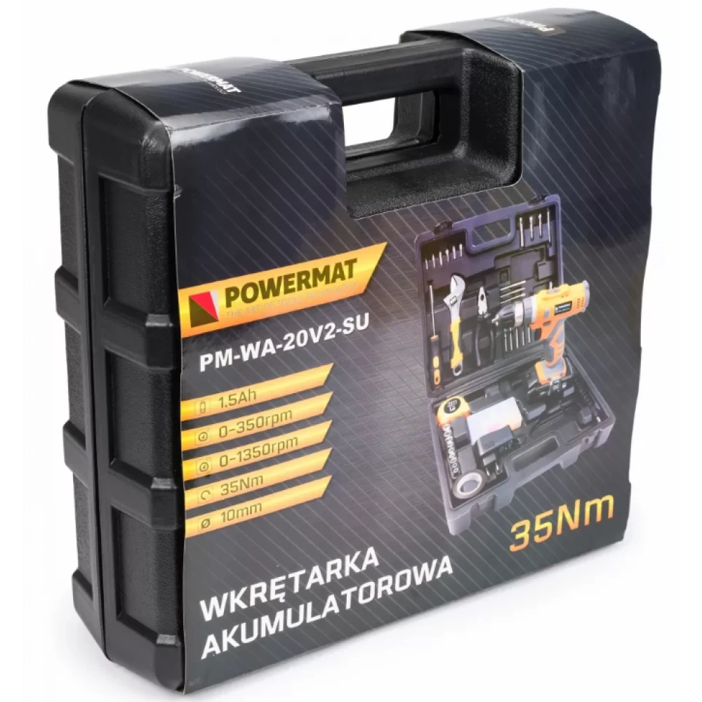 Комплект акумулаторна бормашина 100 части PM-WA-20V2-SU