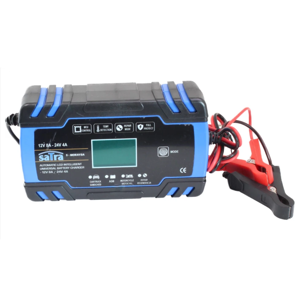 Автоматично LCD зарядно устройство, 12V/24V, 8A/4A - S-MORAY8A