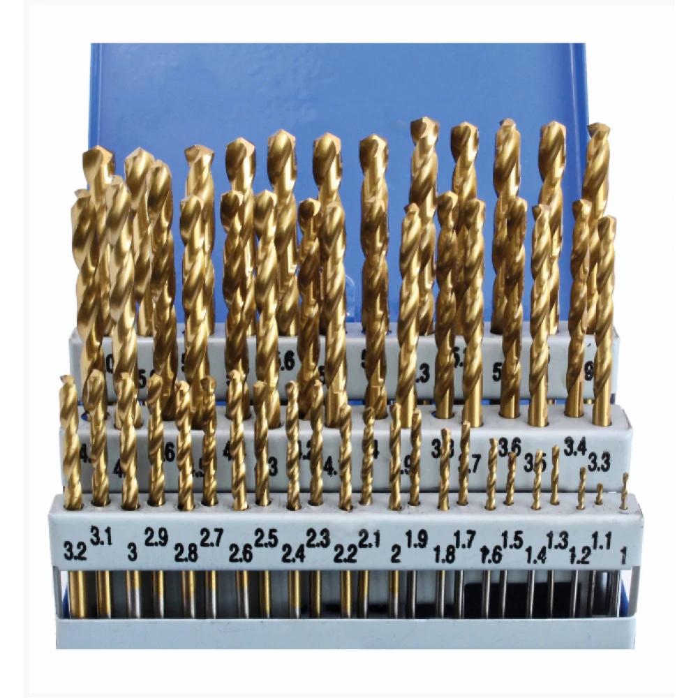 Титаниеви свредла за метал 1.0 - 6.0 мм - 51 бр. SATRA S-TI51DR