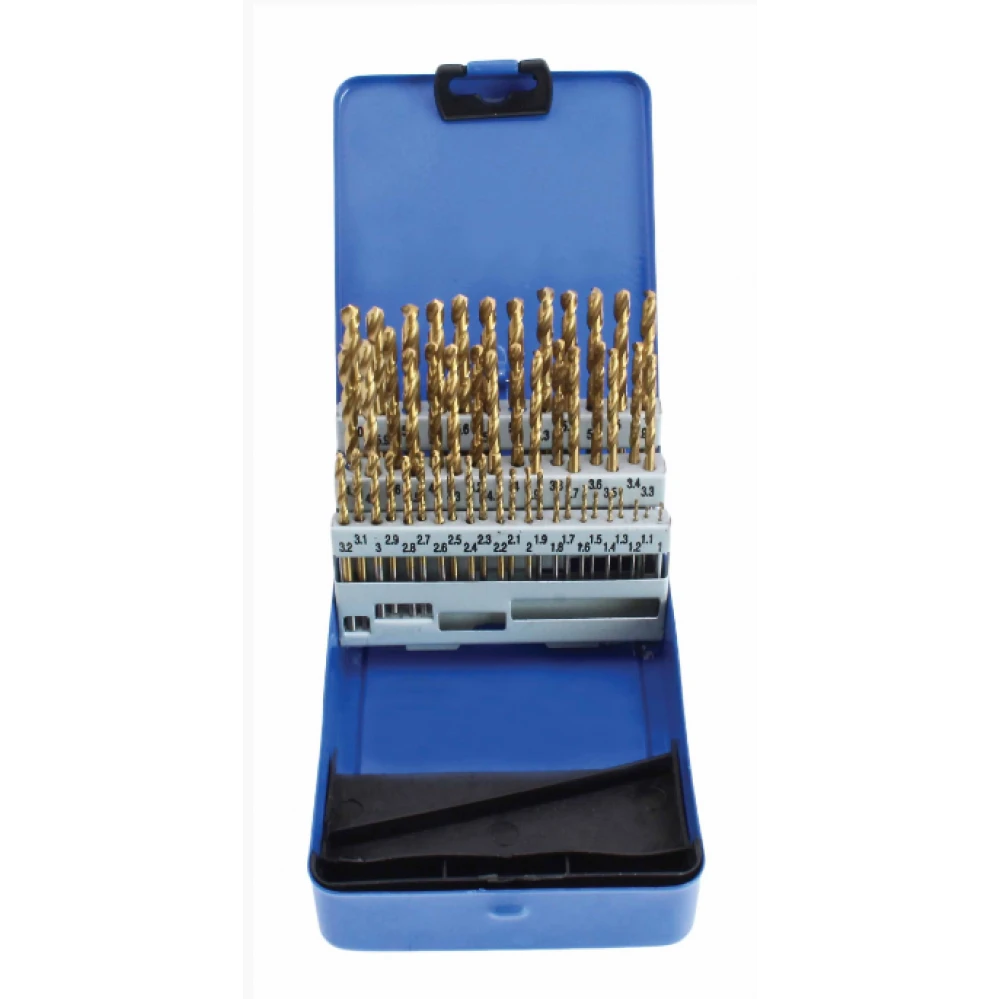 Титаниеви свредла за метал 1.0 - 6.0 мм - 51 бр. SATRA S-TI51DR