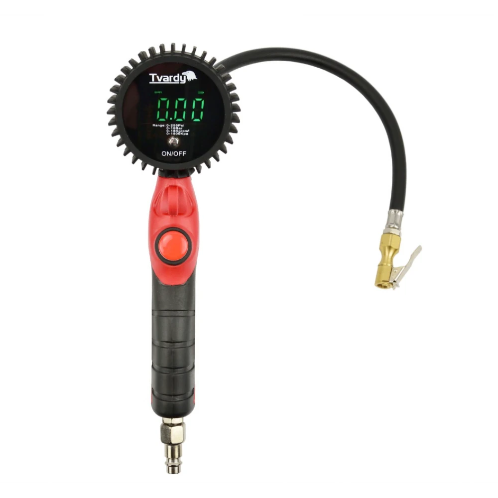 Пистолет за помпане на гуми с цифров LED манометър 0-18 bar - T00241