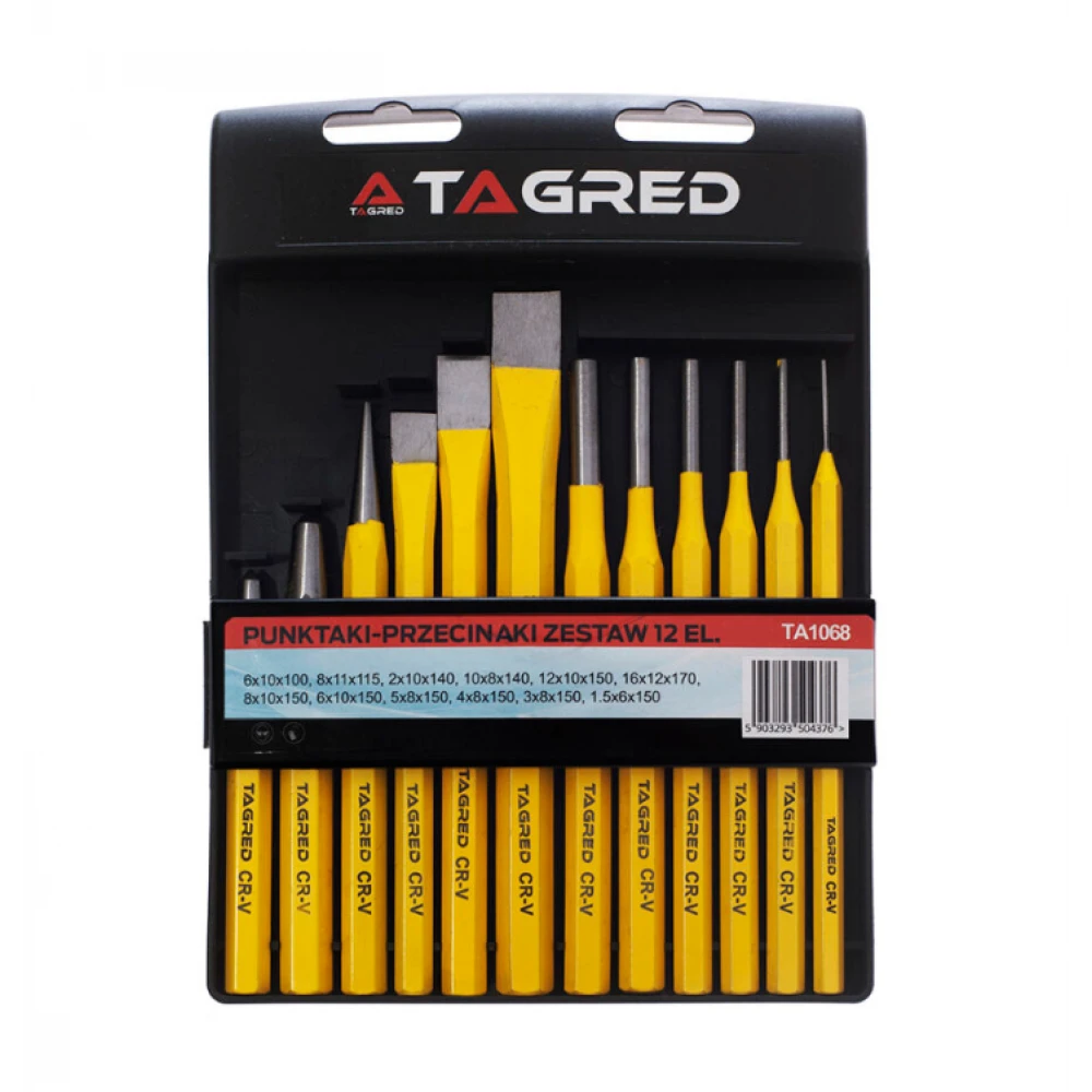 Чукове, фрези, щанци, комплект 12 бр. - TA1068