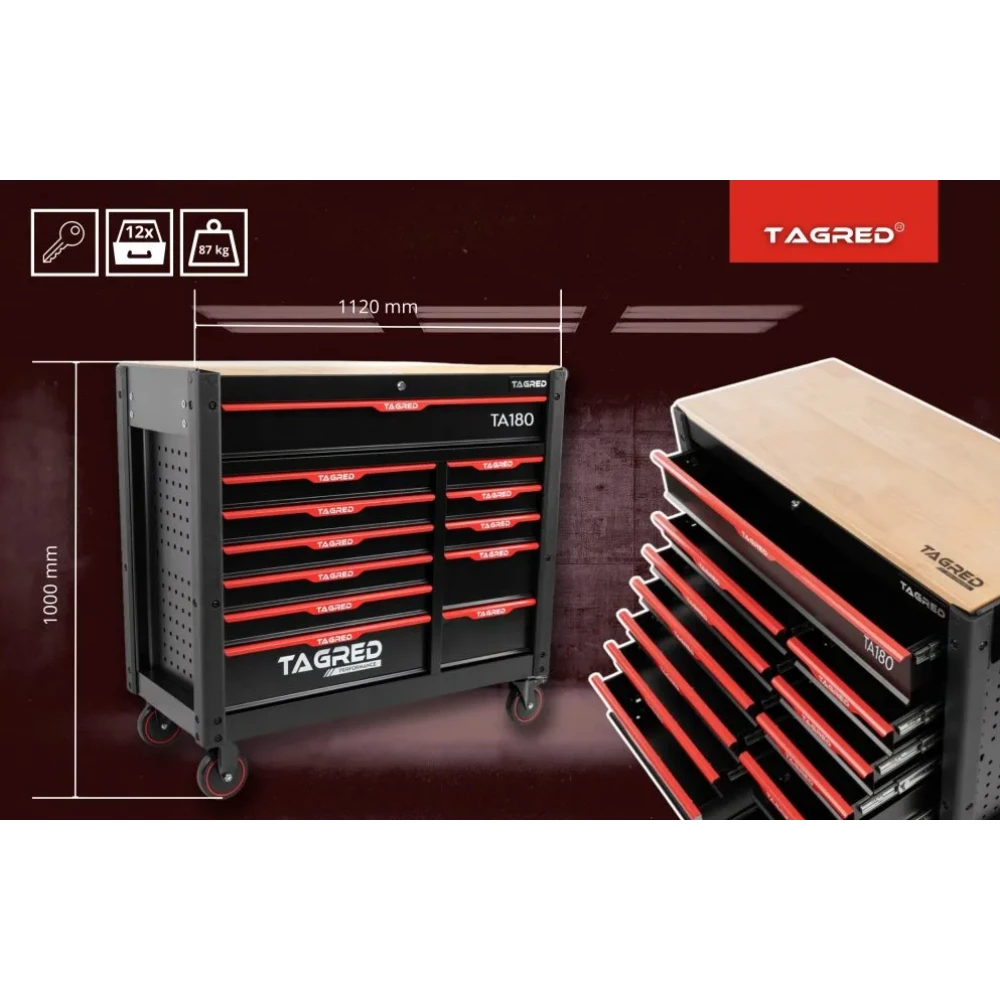Количка / Шкаф за инструменти с 12 чекмеджета - TA180