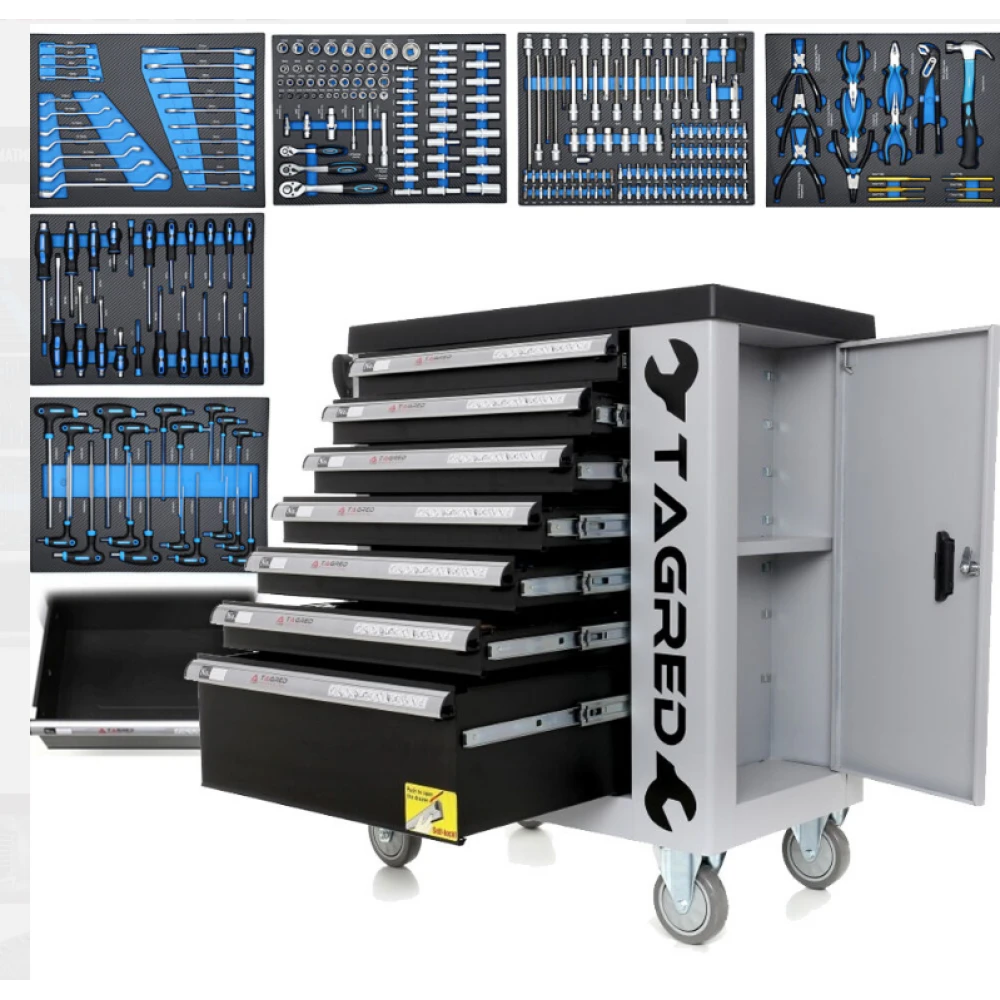 Оборудавна Количка / Шкаф с инструменти 251 елемента - TA212