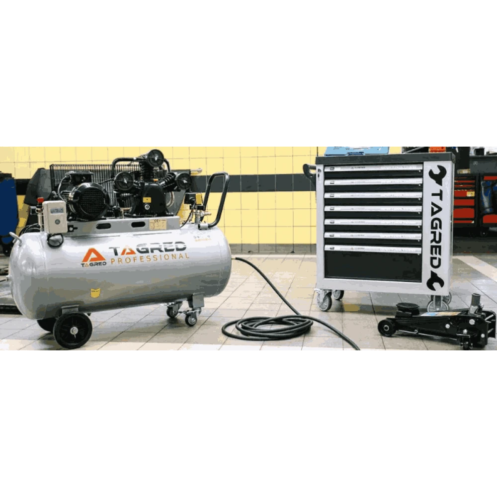 Маслен компресор за въздух 200 ллитра 400V трифазен - TA309B