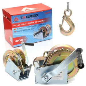 Лебедка с манивела, с кабел 545 кг., 1200 lbs,, 10 м въже - Tagred TA405