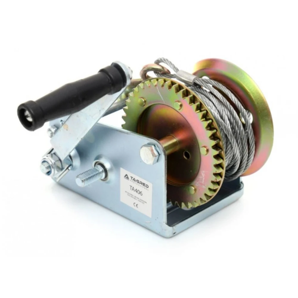 Лебедка с манивела, лебедка с кабел на манивела 1134 кг., 2500 LBS, 10 м въже - TA406