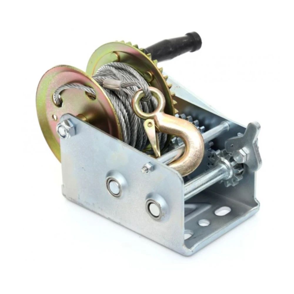 Лебедка с манивела, лебедка с кабел на манивела 1134 кг., 2500 LBS, 10 м въже - TA406