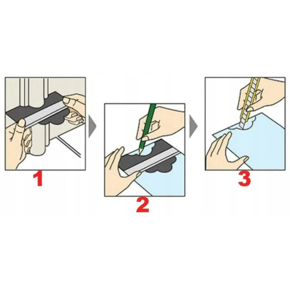 Модел, шаблон, мярка за картографиране на формата, 15 см, стомана, метал - TA4145