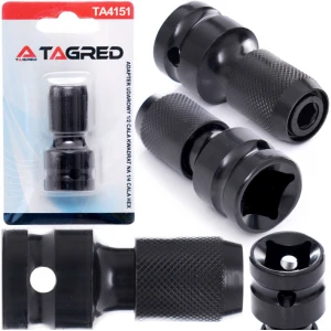 Адаптер за ударен гайковерт - преходник от 1/2" квадрат към 1/4" HEX - TA4151