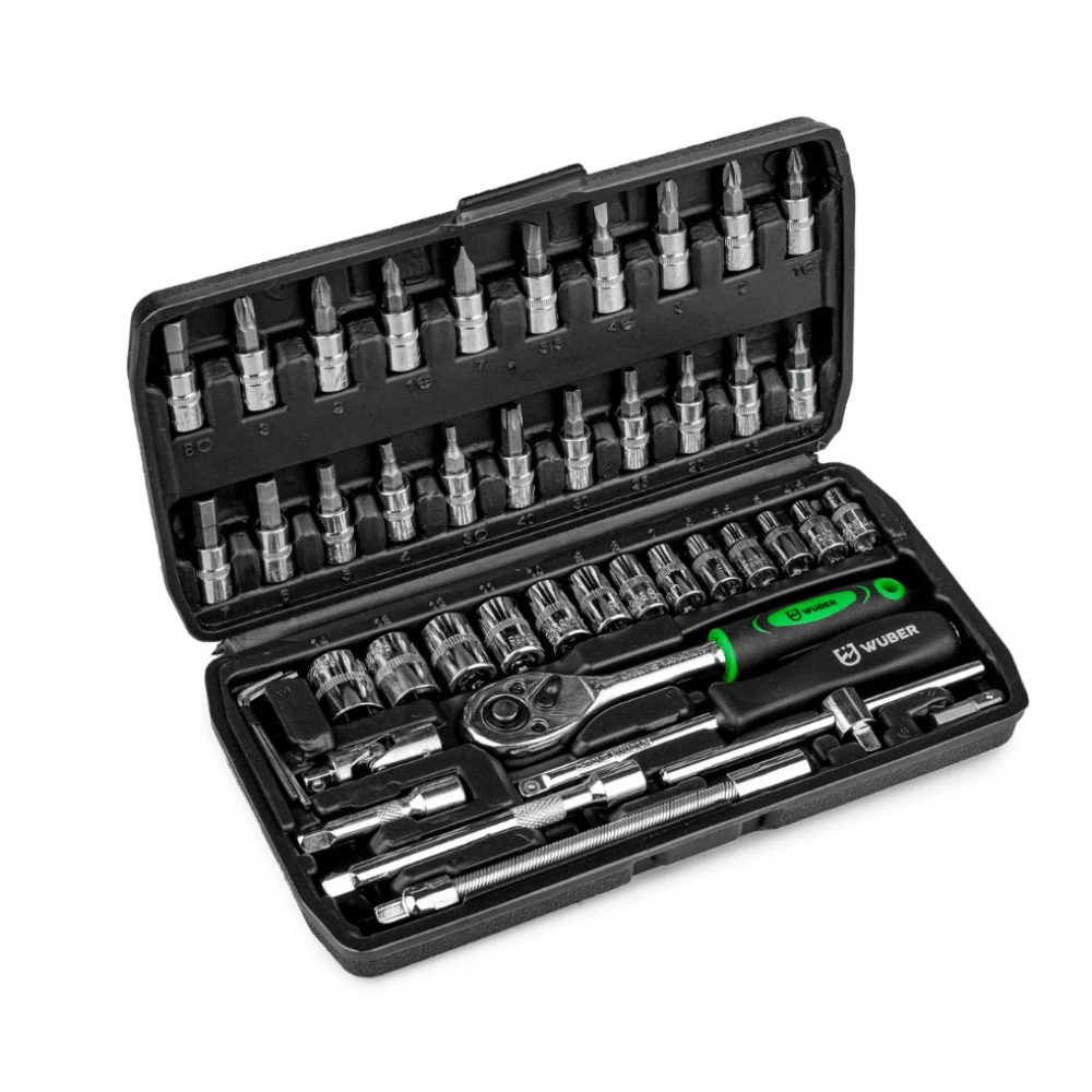 Комплект инструменти с 46 части вложки, битове и други - W01003