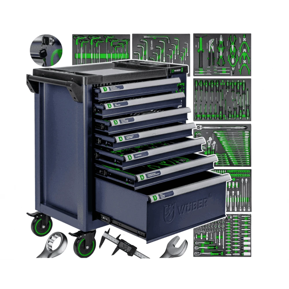 Мобилна количка за инструменти с оборудване от 298 части - W05002