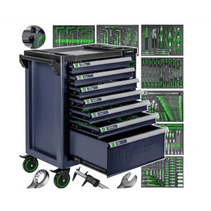 Мобилна количка за инструменти с оборудване от 298 части - W05002