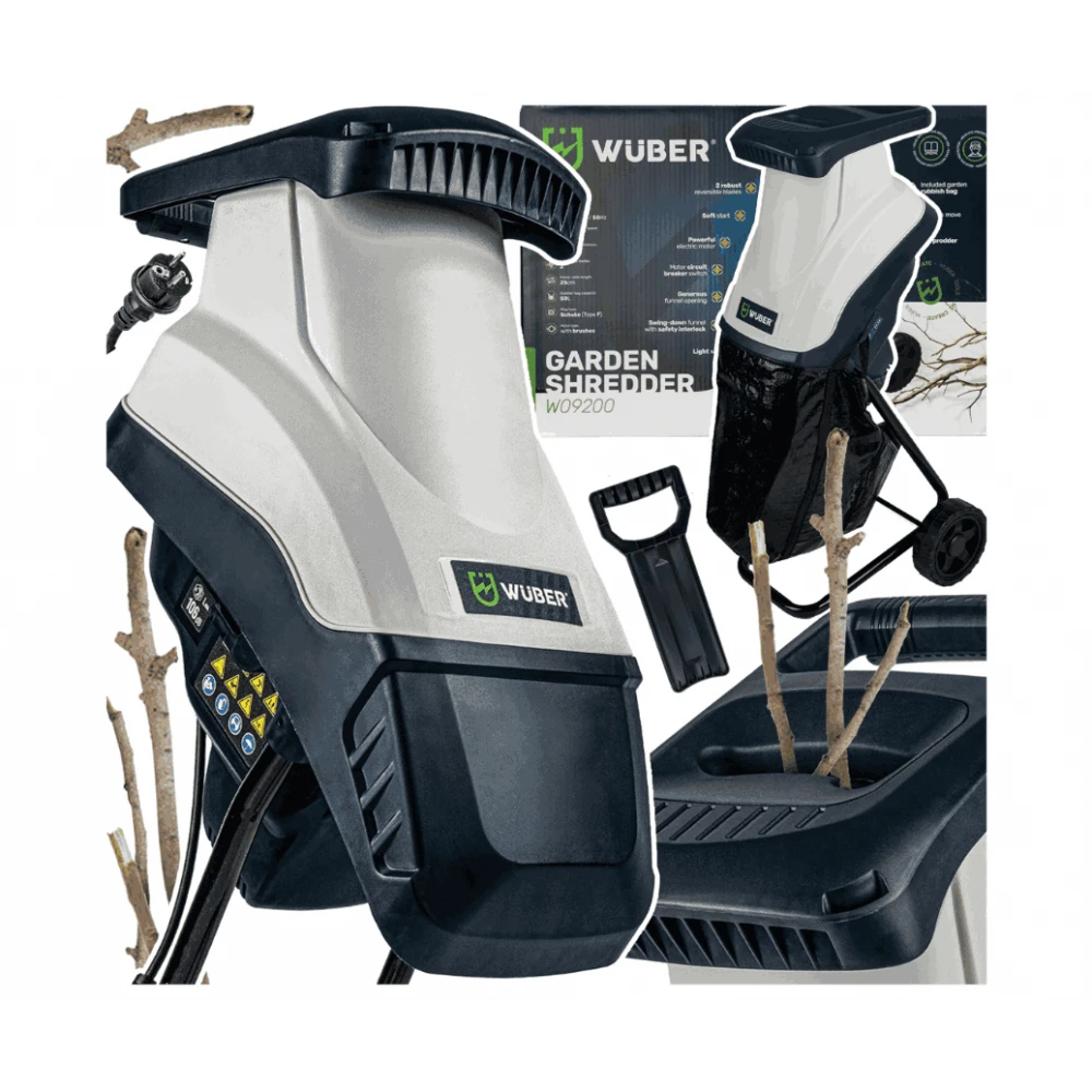 Дробилка за клони 3000 W, 40 мм, кош 50 литра - W09200