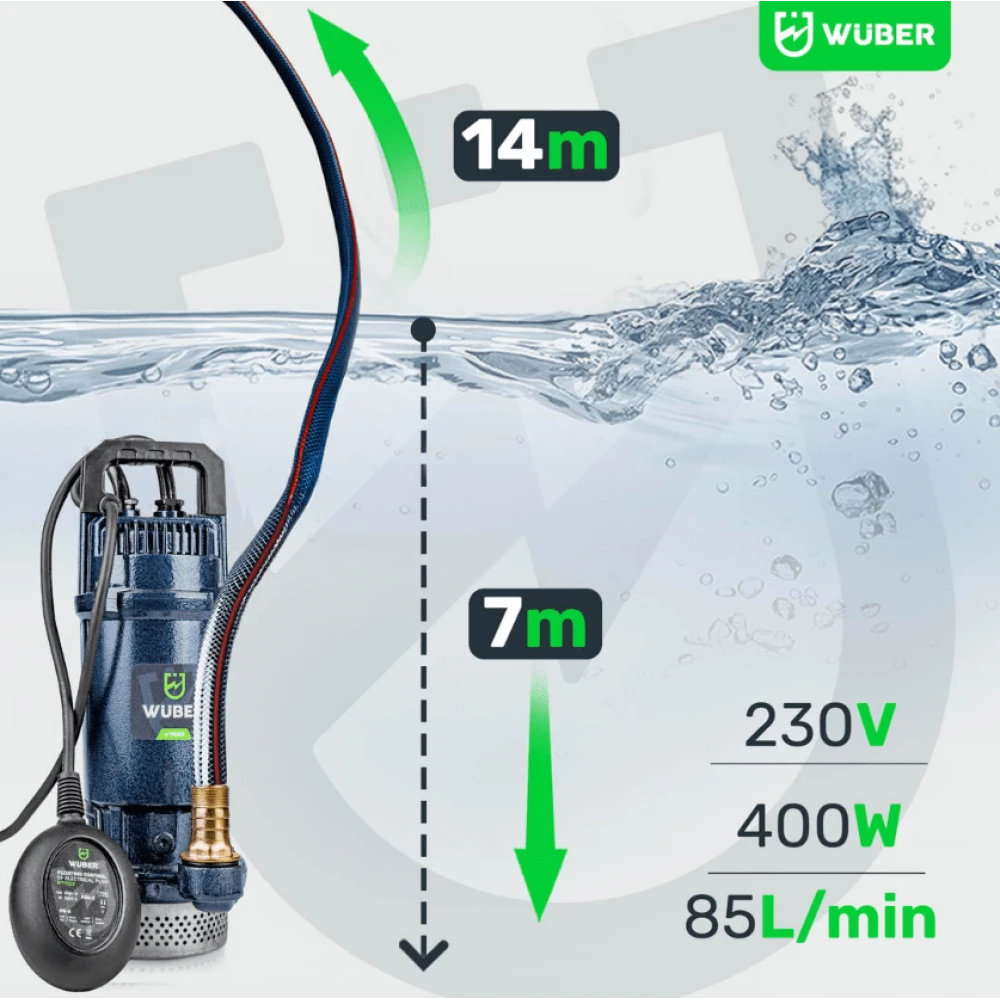 Помпа за мръсна вода 2100 W, 1'', 15000 л/ч. - W11003