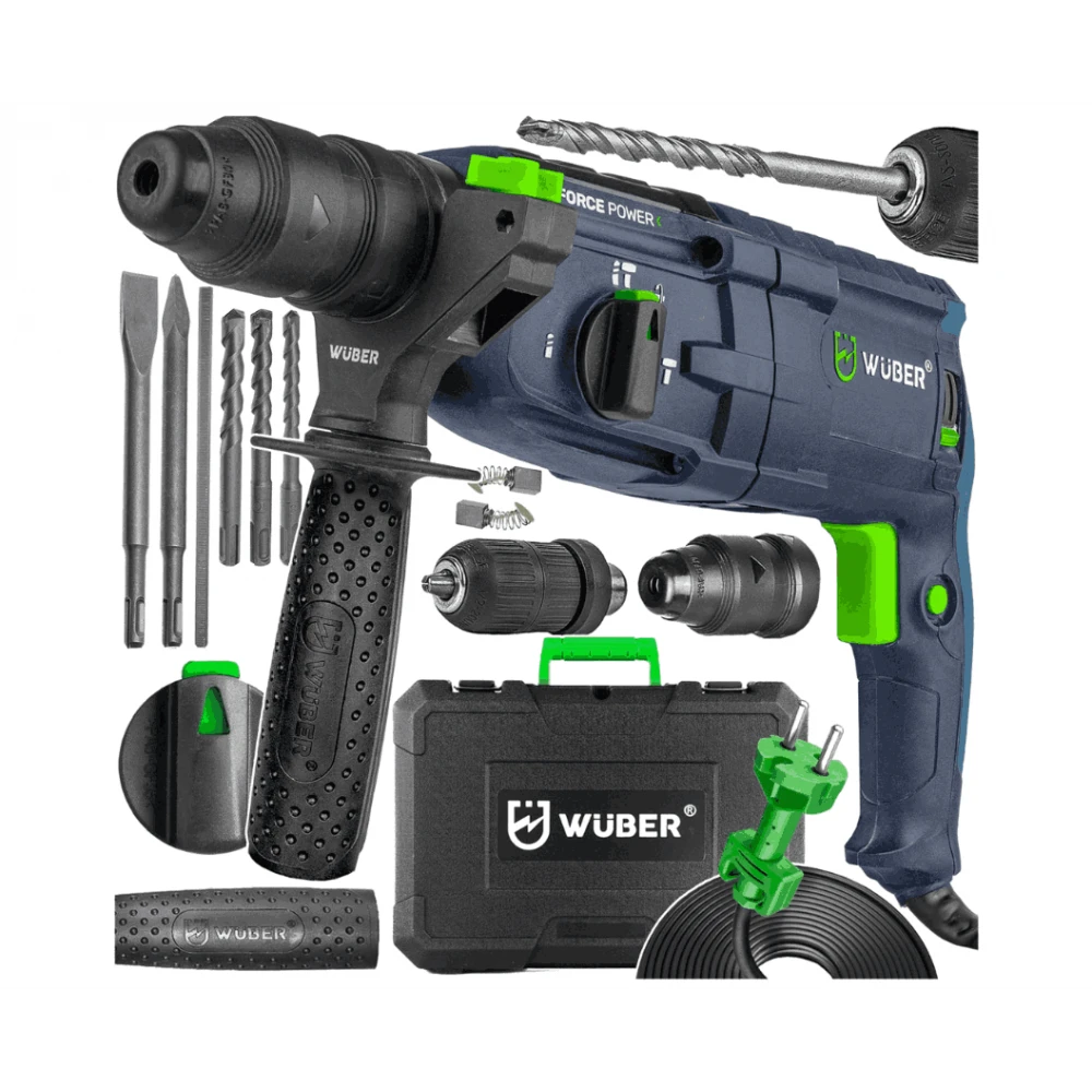 Перфоратор за бетон, метал и дърво 2500 W, 4.0J, 1200 об/мин. - W28920