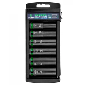 Комплект ударни вложки 6 броя, 1/2”, шестостенни - W33007