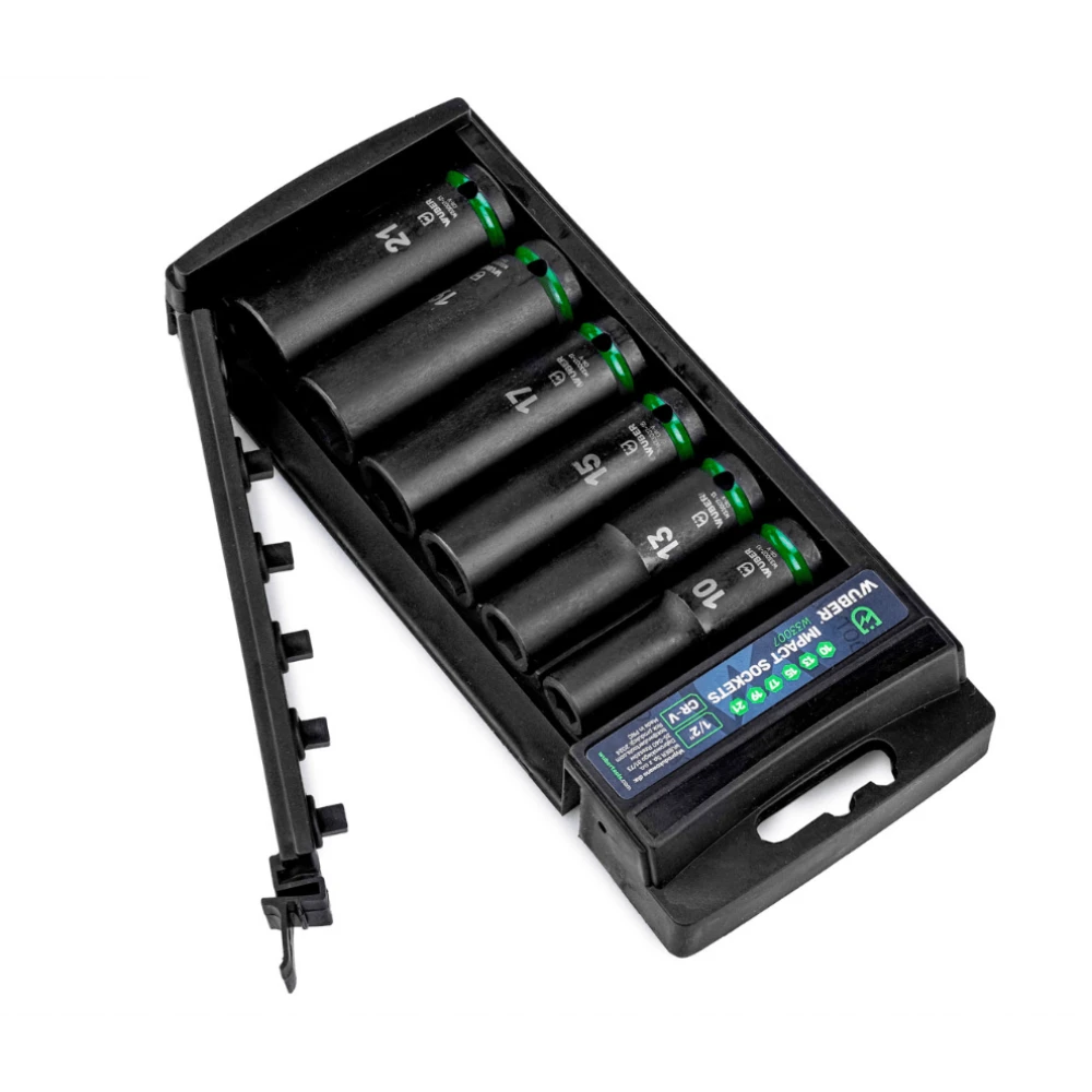 Комплект ударни вложки 6 броя, 1/2”, шестостенни - W33007