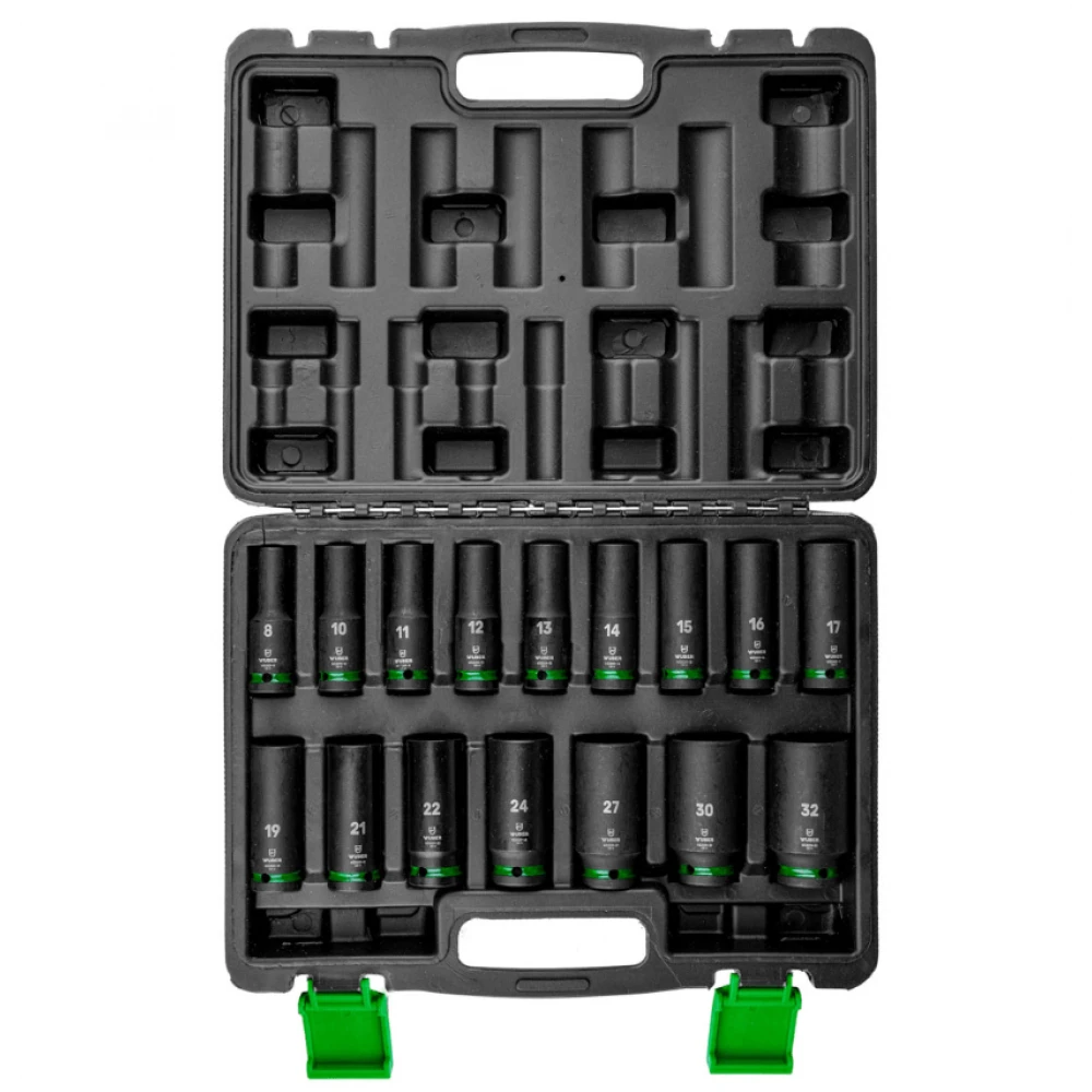 Комплект ударни вложки 16 броя, 1/2”, шестостенни, 78 мм - W33009