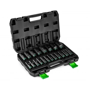 Комплект ударни вложки 20 броя, 1/2”, шестостенни, 10-38 мм - W33011