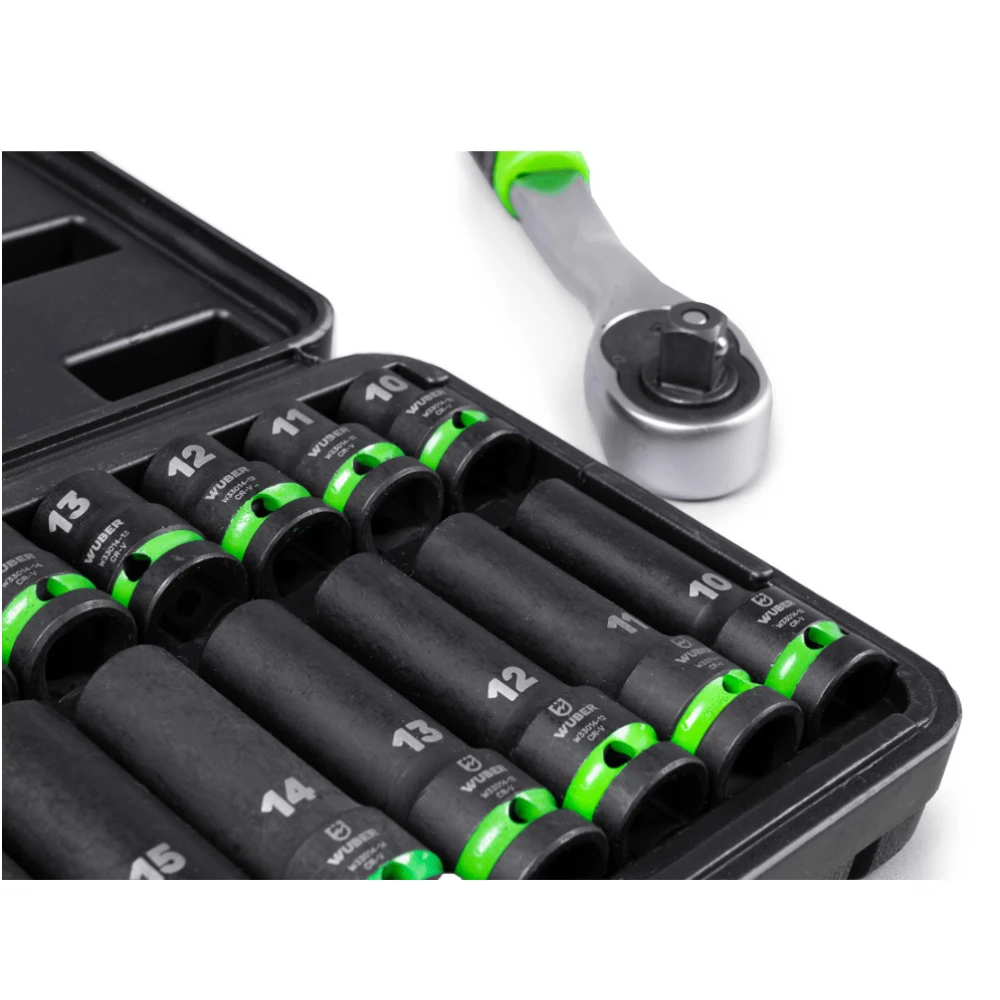 Комплект ударни вложки 10-19 мм, 20 броя, 1/2”, шестостенни - W33014