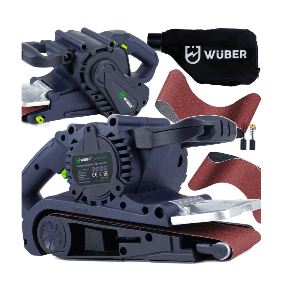 Лентова шлайфмашина за дърво 1900 W, 533x76 мм, P80 - W33231