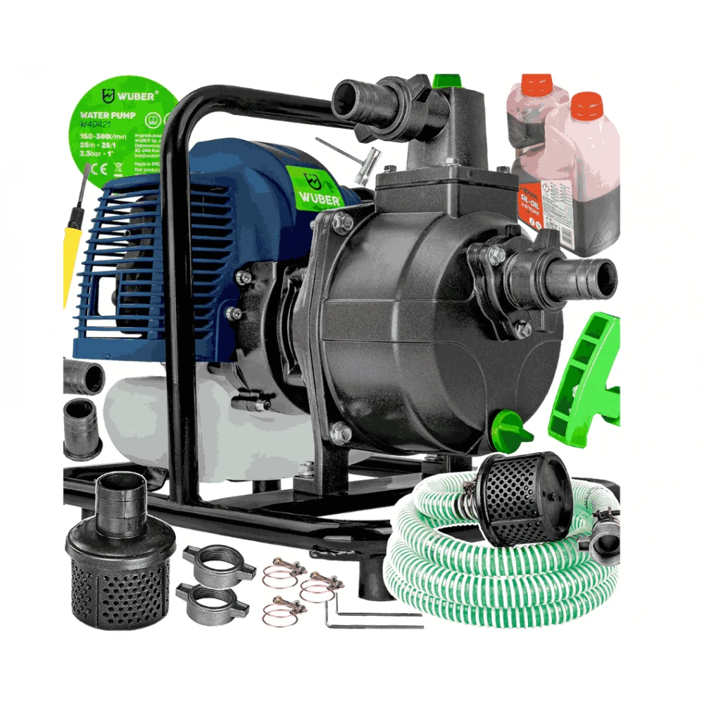 Бензинова моторна помпа 5,2 к.с., 1", 150-300 л/мин, - W40421