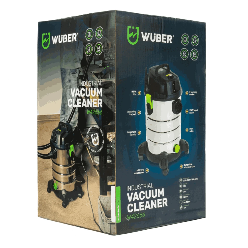 Индустриална прахосмукачка сухо и мокро почистване 2200W W42666