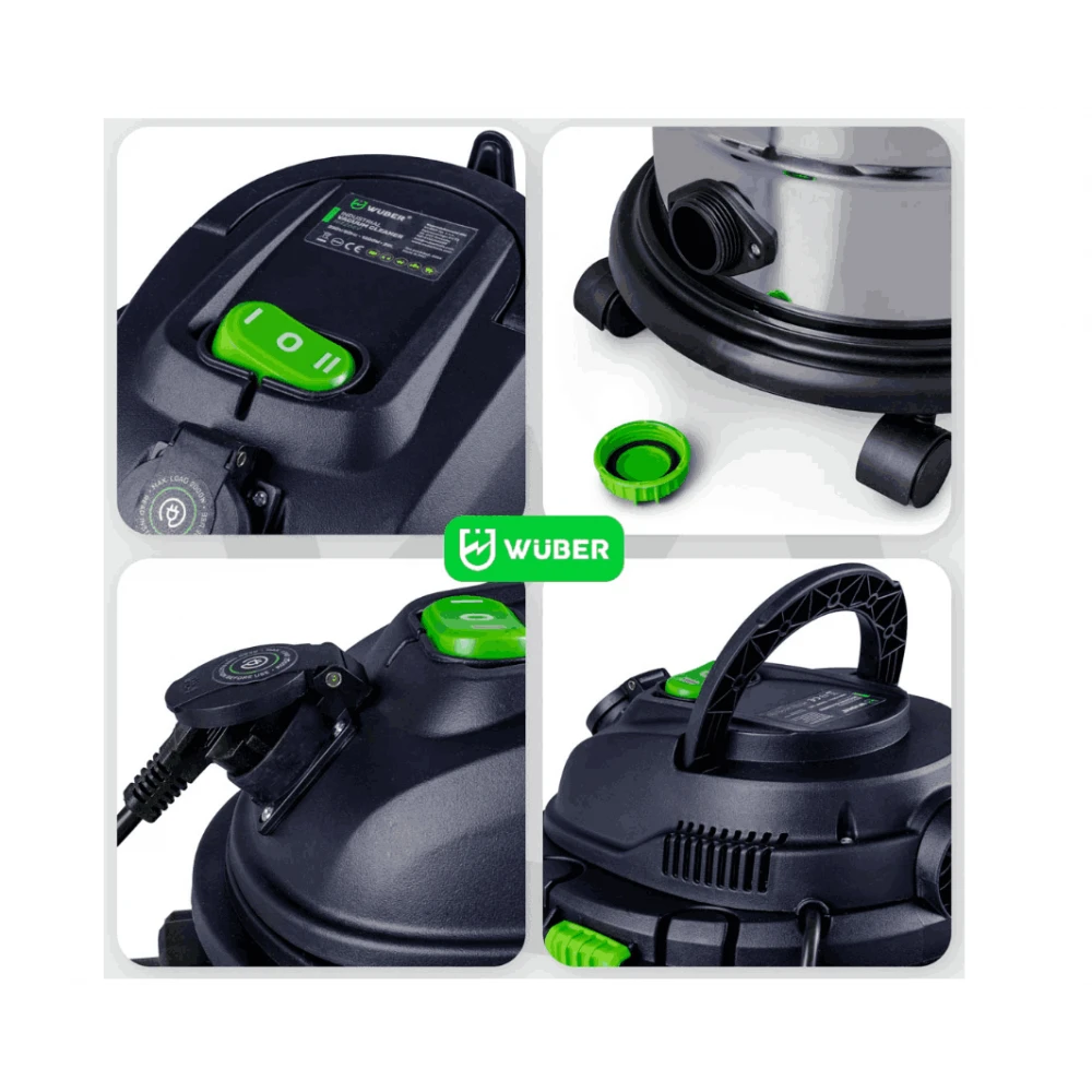 Индустриална прахосмукачка, мокро/сухо почистване 2200 W - W42669