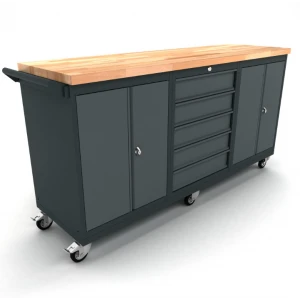 Мобилна работна маса / щкаф с 2x2 врати с 5 чекмеджета WBG186M01