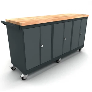 Мобилна работна маса за инструменти 186 см, 3 шкафа x 2 врати - WBG186M10