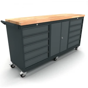 Работна маса 186 см, за инструменти, с три основни модула - WBG186M25