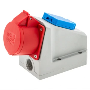 CEE индустриален стенен контакт, комбиниран, 5 пинов, 16A, 230V - WMCS16A